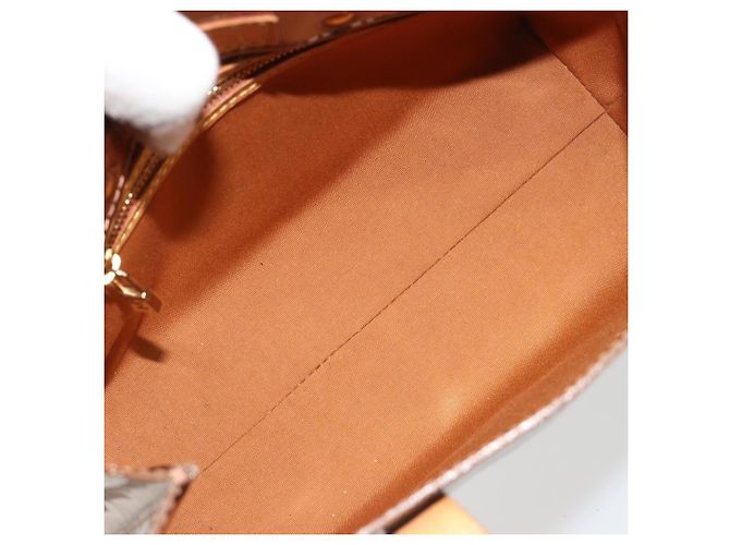 LOUIS VUITTON Borsa Monogram Vernis Reade PM Bronze M91146 LV Auth BA13463 Bronzo - vista 11