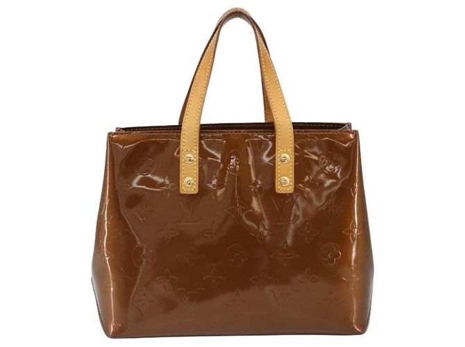LOUIS VUITTON Borsa Monogram Vernis Reade PM Bronze M91146 LV Auth BA13463 Bronzo - vista 13