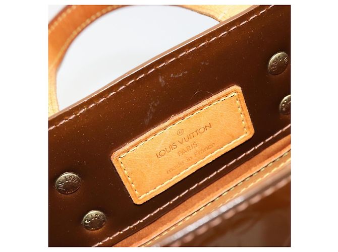 LOUIS VUITTON Borsa Monogram Vernis Reade PM Bronze M91146 LV Auth BA13463 Bronzo - vista 18