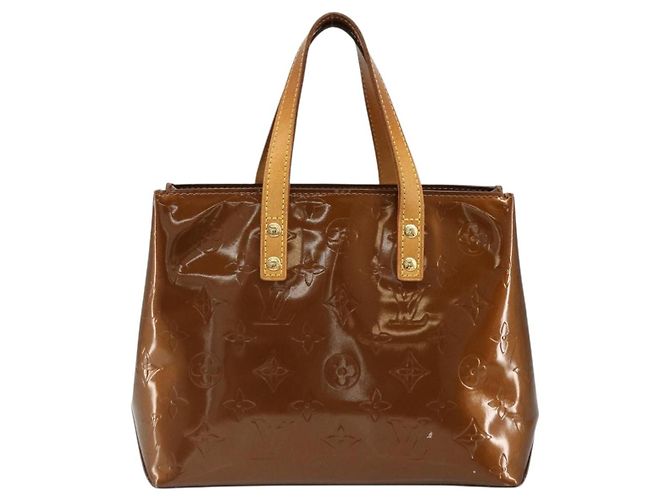 LOUIS VUITTON Borsa Monogram Vernis Reade PM Bronze M91146 LV Auth BA13463 Bronzo - vista 2