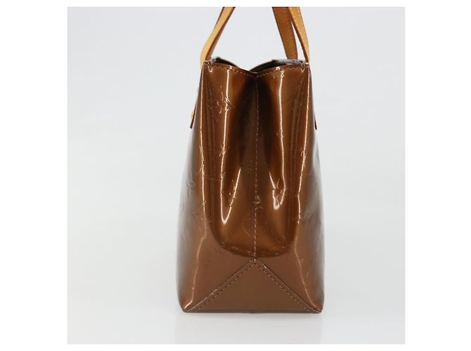 LOUIS VUITTON Borsa Monogram Vernis Reade PM Bronze M91146 LV Auth BA13463 Bronzo - vista 3