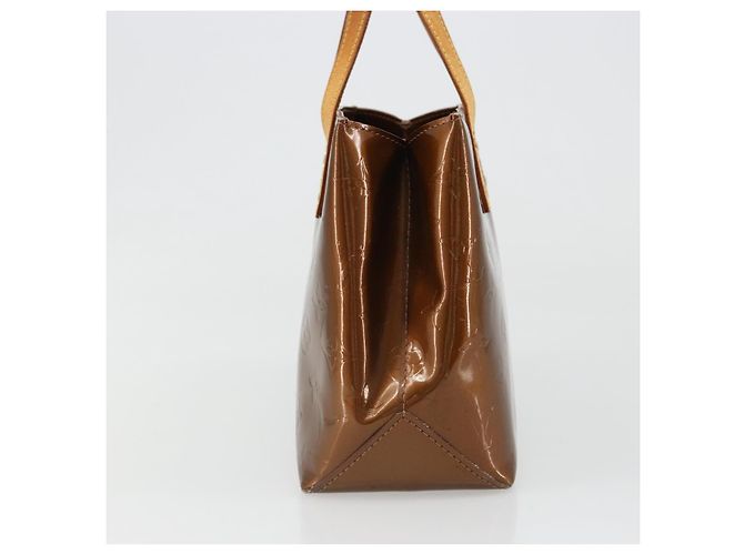 LOUIS VUITTON Borsa Monogram Vernis Reade PM Bronze M91146 LV Auth BA13463 Bronzo - vista 4