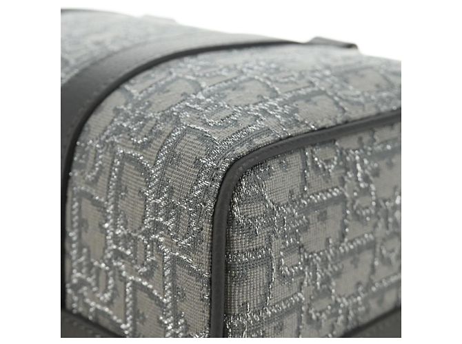 Borsa Boston Christian Dior Trotter Canvas 2way Grigio Argento Auth 184998SM Marrone - vista 14