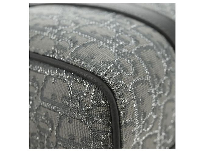 Borsa Boston Christian Dior Trotter Canvas 2way Grigio Argento Auth 184998SM Marrone - vista 15