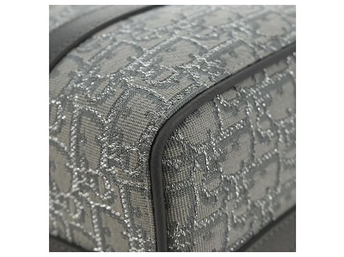 Borsa Boston Christian Dior Trotter Canvas 2way Grigio Argento Auth 184998SM Marrone - vista 16