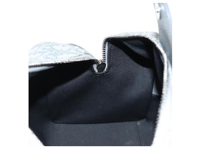 Borsa Boston Christian Dior Trotter Canvas 2way Grigio Argento Auth 184998SM Marrone - vista 22