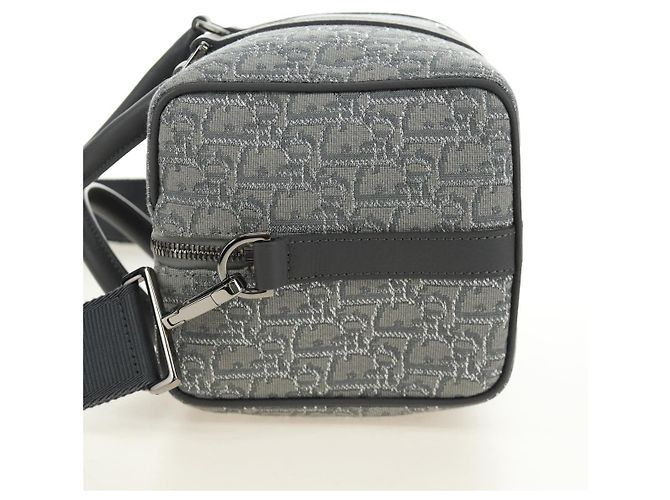 Borsa Boston Christian Dior Trotter Canvas 2way Grigio Argento Auth 184998SM Marrone - vista 4