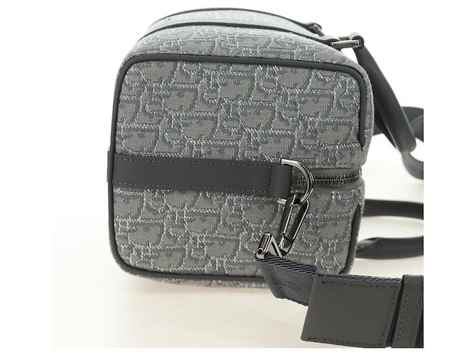 Borsa Boston Christian Dior Trotter Canvas 2way Grigio Argento Auth 184998SM Marrone - vista 5
