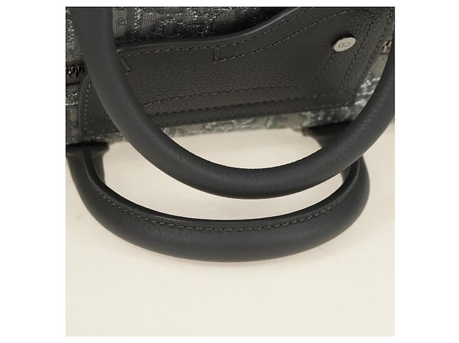 Borsa Boston Christian Dior Trotter Canvas 2way Grigio Argento Auth 184998SM Marrone - vista 7