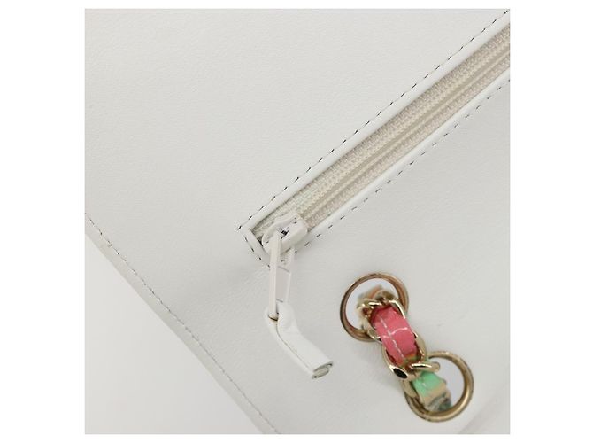 Borsa CHANEL Chain Double Flap Matelasse 25 in pelle Multicolor CC Auth 185767SM Multicolore D'oro - Ansicht 18
