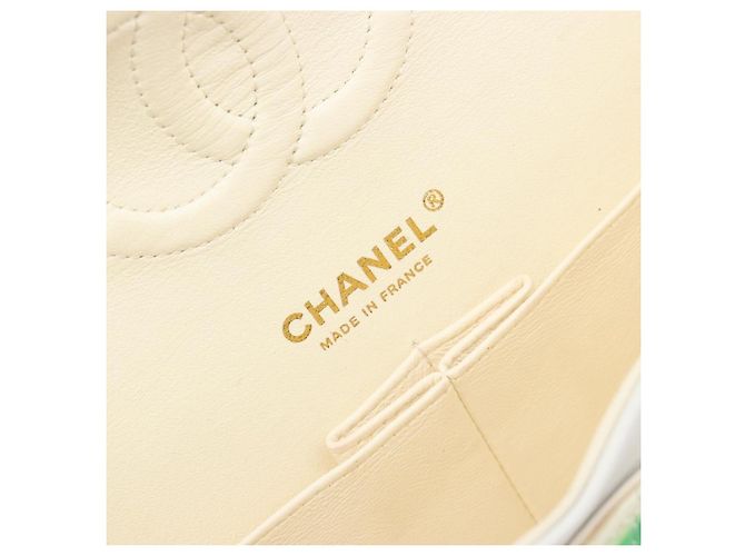 Borsa CHANEL Chain Double Flap Matelasse 25 in pelle Multicolor CC Auth 185767SM Multicolore D'oro - Ansicht 22