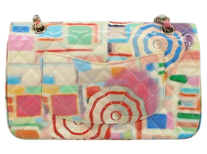 Borsa CHANEL Chain Double Flap Matelasse 25 in pelle Multicolor CC Auth 185767SM Multicolore D'oro - Ansicht 3