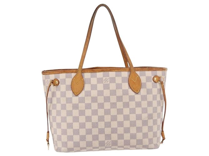 LOUIS VUITTON Borsa Tote Neverfull PM Damier Azur N41362 LV Auth 187671 - vista 2