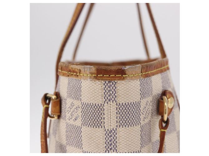 LOUIS VUITTON Borsa Tote Neverfull PM Damier Azur N41362 LV Auth 187671 - vista 6