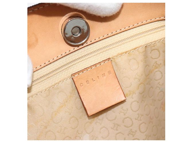 Céline Borsa a tracolla CELINE C Macadam Canvas Navy Silver Auth 186810A Argento Blu navy - vista 14