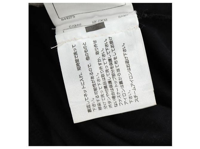Camicia CHANEL CC Camellia con paillettes, taglio e cucitura, cotone nero, CC Auth am11841M - vista 14