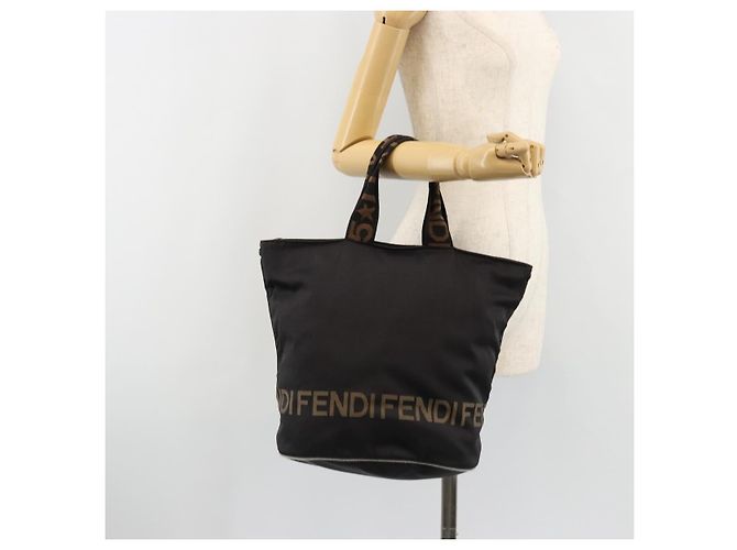 FENDI Handtasche Canvas Schwarz Auth 185481 - Ansicht 22