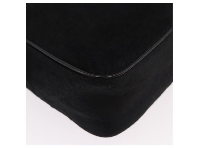 Borsa a tracolla FENDI in pelle Harako Nera Argento Auth 187543V Nero - vista 12