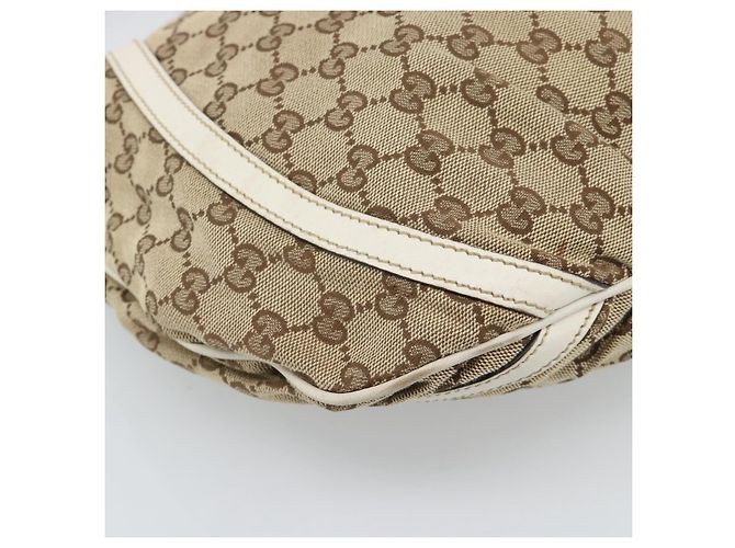 Borsa a Spalla GUCCI GG Canvas Beige Oro 204940 Auth ka4762 D'oro - vista 11