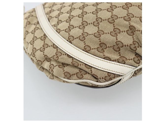 Borsa a Spalla GUCCI GG Canvas Beige Oro 204940 Auth ka4762 D'oro - vista 13