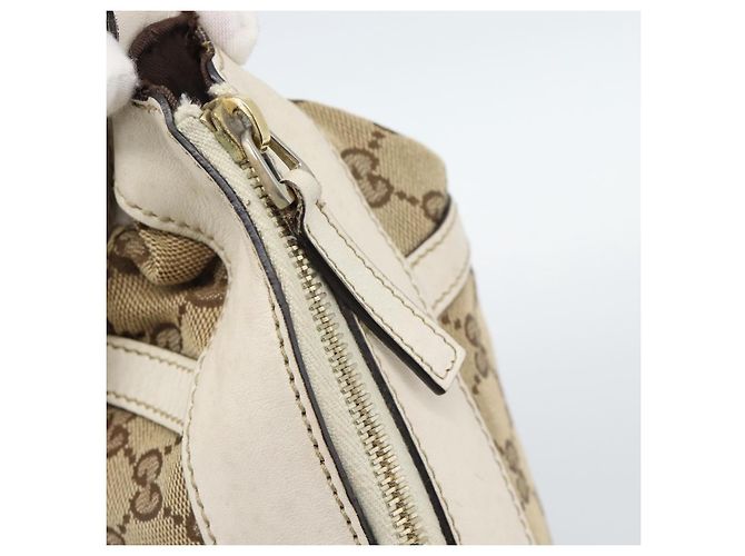 Borsa a Spalla GUCCI GG Canvas Beige Oro 204940 Auth ka4762 D'oro - vista 14