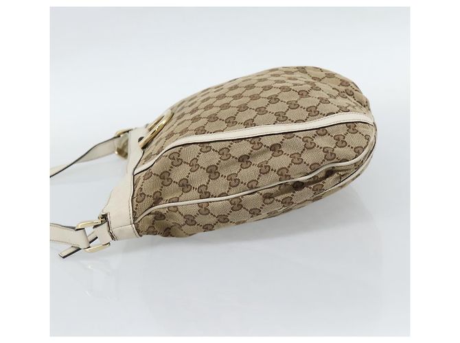 Borsa a Spalla GUCCI GG Canvas Beige Oro 204940 Auth ka4762 D'oro - vista 4