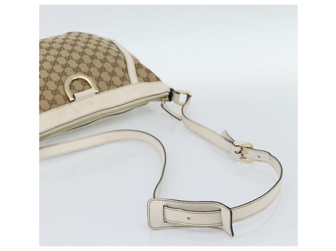 Borsa a Spalla GUCCI GG Canvas Beige Oro 204940 Auth ka4762 D'oro - vista 7
