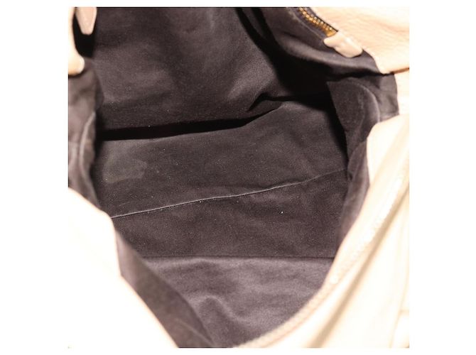 Borsa Miu Miu in pelle 2way Beige Oro Auth 187573 D'oro - vista 11