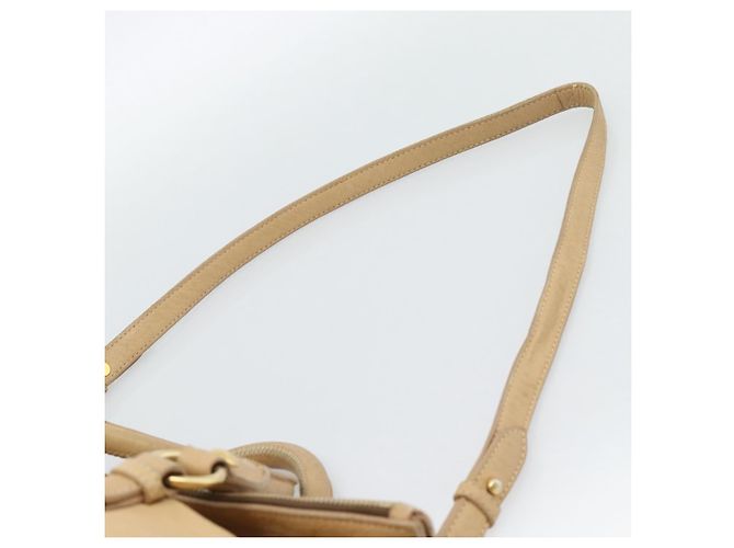 Borsa Miu Miu in pelle 2way Beige Oro Auth 187573 D'oro - vista 15