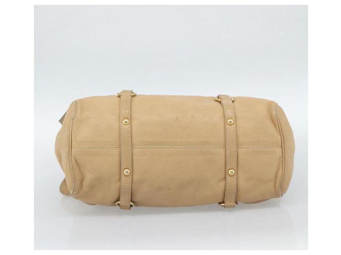 Borsa Miu Miu in pelle 2way Beige Oro Auth 187573 D'oro - vista 5
