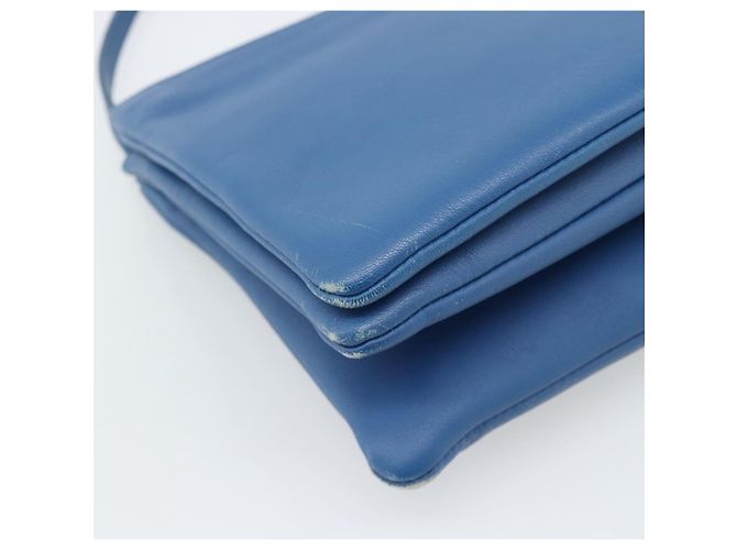 Céline Borsa a tracolla CELINE Trio in pelle blu e oro Auth 186131 D'oro - vista 13