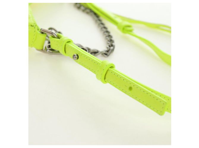 BALENCIAGA Borsa Chain Le Cagole XS in Pelle 2way Verde 695814 Auth 185356SAM - vista 10