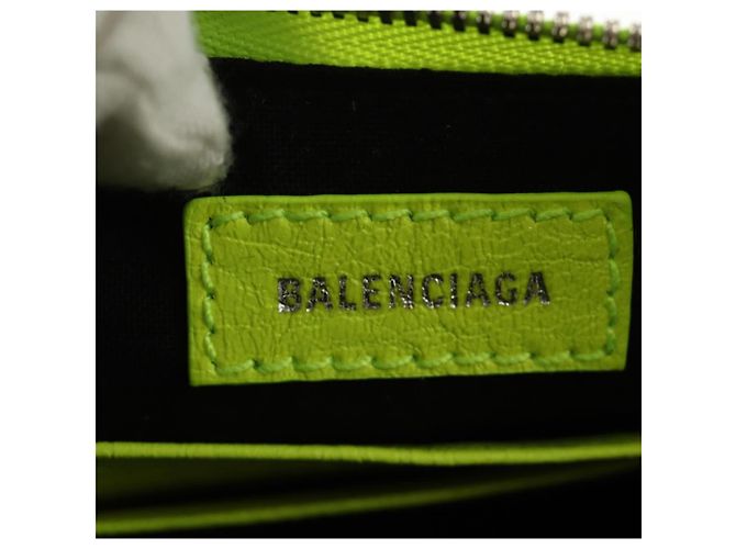 BALENCIAGA Borsa Chain Le Cagole XS in Pelle 2way Verde 695814 Auth 185356SAM - vista 19