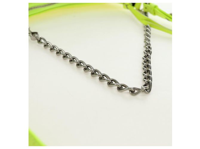 BALENCIAGA Borsa Chain Le Cagole XS in Pelle 2way Verde 695814 Auth 185356SAM - vista 7