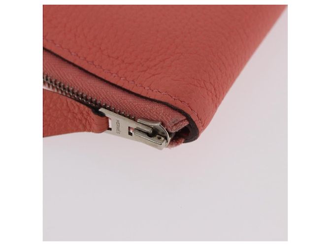 Hermès HERMES Azap Compact Wallet Leder Rosa Silber Authentisch 186172M Pink - Ansicht 10
