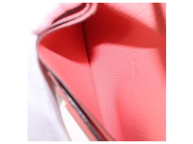 Hermès HERMES Azap Compact Wallet Leder Rosa Silber Authentisch 186172M Pink - Ansicht 16