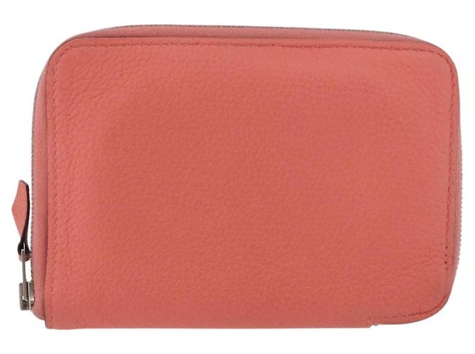 Hermès HERMES Azap Compact Wallet Leder Rosa Silber Authentisch 186172M Pink - Ansicht 2