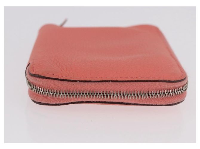 Hermès HERMES Azap Compact Wallet Leder Rosa Silber Authentisch 186172M Pink - Ansicht 4