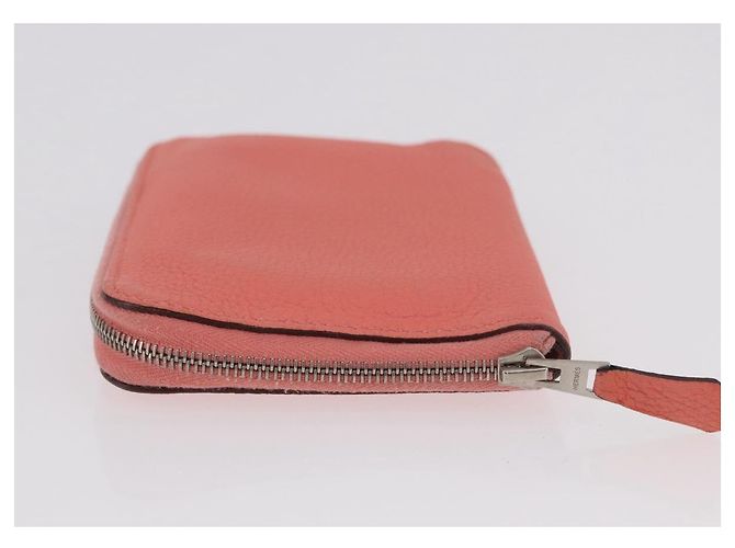 Hermès HERMES Azap Compact Wallet Leder Rosa Silber Authentisch 186172M Pink - Ansicht 5