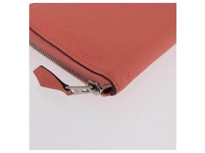 Hermès HERMES Azap Compact Wallet Leder Rosa Silber Authentisch 186172M Pink - Ansicht 8