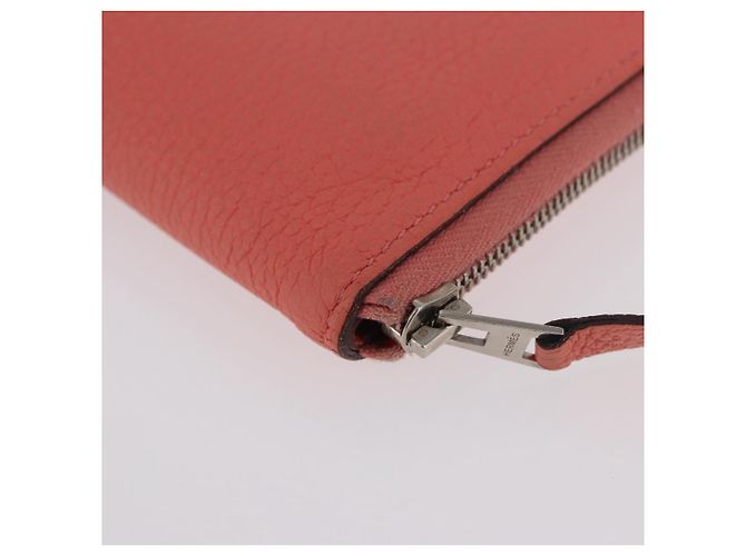 Hermès HERMES Azap Compact Wallet Leder Rosa Silber Authentisch 186172M Pink - Ansicht 9