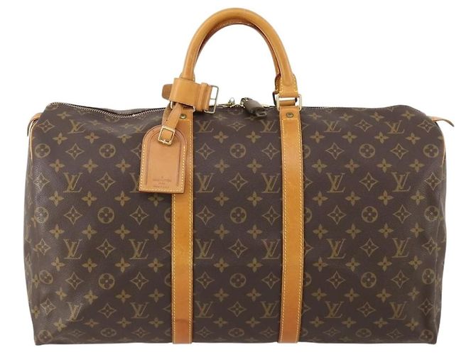 LOUIS VUITTON Borsa Boston Monogram Keepall 50 M41426 LV Auth 186242A Monogramma - vista 13