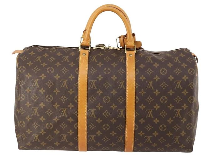 LOUIS VUITTON Borsa Boston Monogram Keepall 50 M41426 LV Auth 186242A Monogramma - vista 2