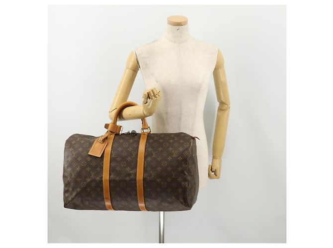 LOUIS VUITTON Borsa Boston Monogram Keepall 50 M41426 LV Auth 186242A Monogramma - vista 22