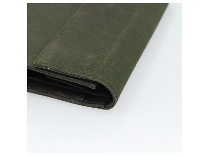 PRADA Funda de Agenda Day Planner Nylon Khaki Silver Auth 185858 Plata Caqui - vista 15