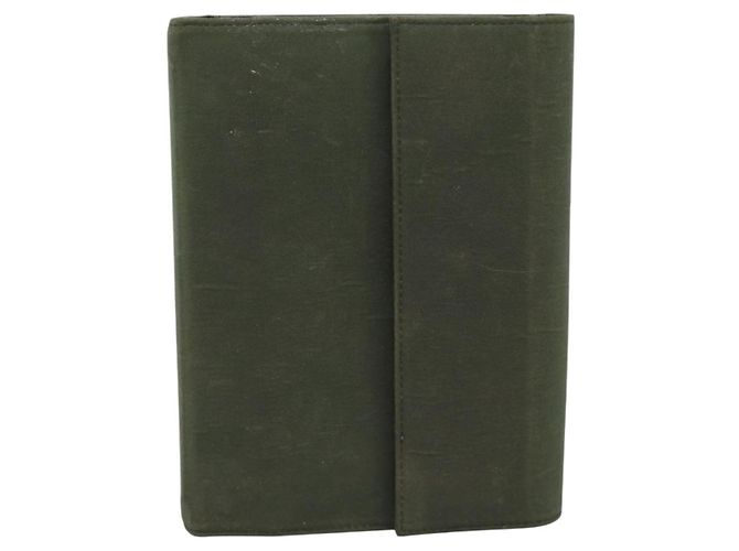 PRADA Funda de Agenda Day Planner Nylon Khaki Silver Auth 185858 Plata Caqui - vista 2