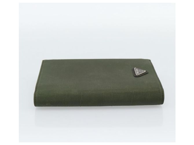 PRADA Funda de Agenda Day Planner Nylon Khaki Silver Auth 185858 Plata Caqui - vista 4