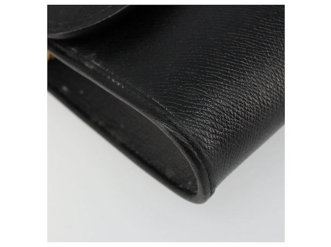 Borsa a Spalla con Catena Christian Dior in Pelle Nera e Oro Auth 187366 Nero D'oro - vista 11