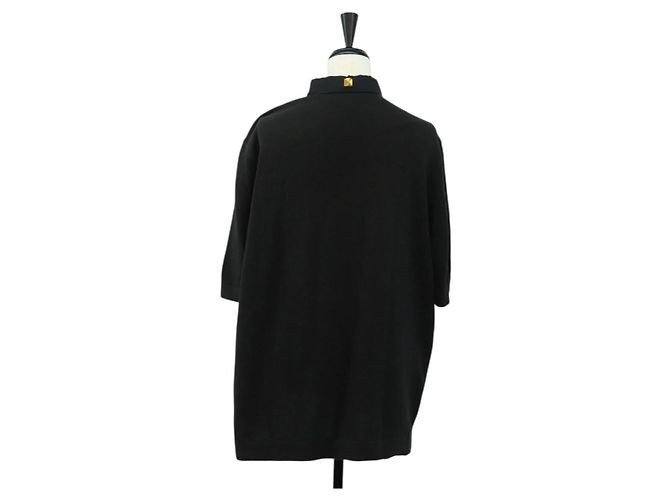 Hermès Polo HERMES T Shirt Seta Cashmere M Nero Auth 185251V - vista 2