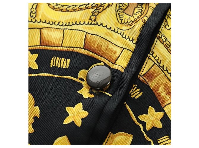 Hermès Polo HERMES T Shirt Seta Cashmere M Nero Auth 185251V - vista 7